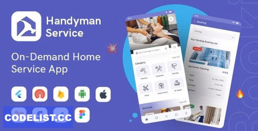 Handyman Service v11.7.2 - Flutter On-Demand Home Services App with Complete Solution