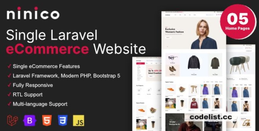 Ninico v1.7.0 - Minimal Laravel eCommerce Shop - nulled