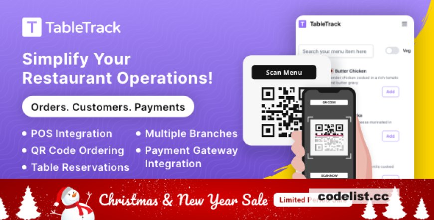TableTrack v1.2.1 - The Complete SaaS Restaurant Management Solution - nulled