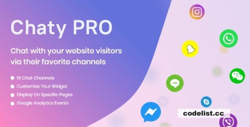 Chaty Pro v3.3.4 – Floating Chat Widget, Contact Icons, Messages, Telegram, Email, SMS, Call Button
