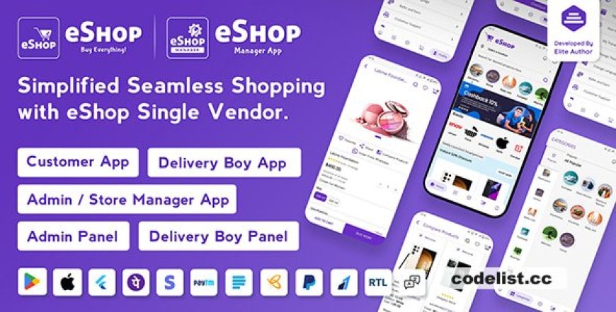 eShop v4.4.2 - eCommerce Single Vendor App - nulled