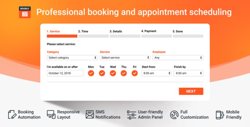 Bookly PRO v8.7 – Appointment Booking and Scheduling Software System
