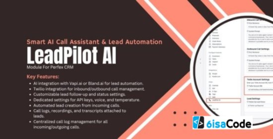LeadPilot v1.3.3 – Smart AI Call Assistant & Voice Lead Automation for Perfex CRM