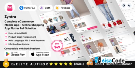 Zyntra v1.0 – Complete eCommerce Mobile App | Flutter Online Store Solution