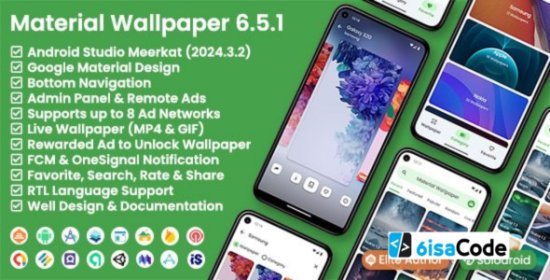 Material Wallpaper v6.5.1 – Android Wallpaper App with Admin Panel