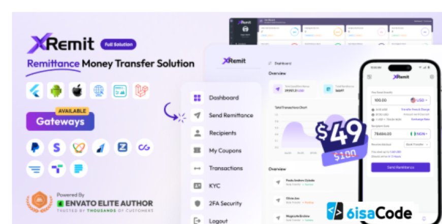 XRemit v2.6.0 - Remittance Money Transfer Full Solution - nulled