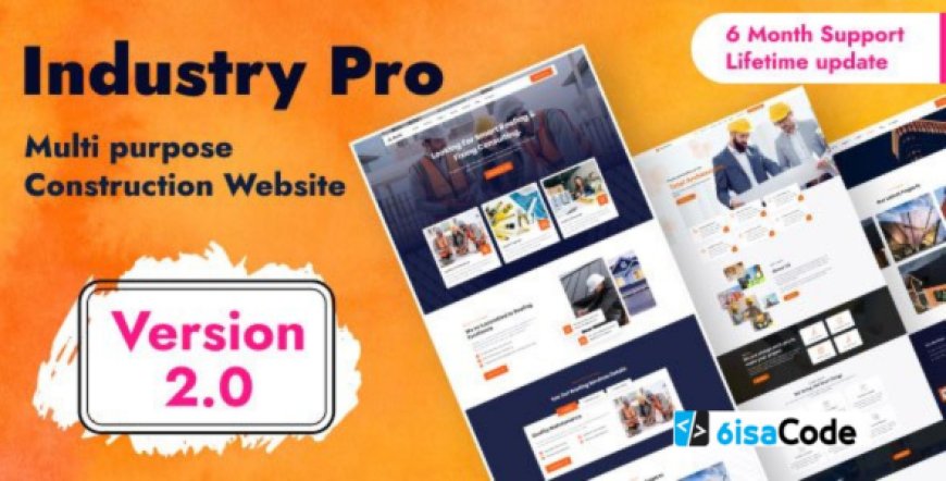 Industry PRO v2.0 - Multipurpose Construction Builder and Agency Website Script
