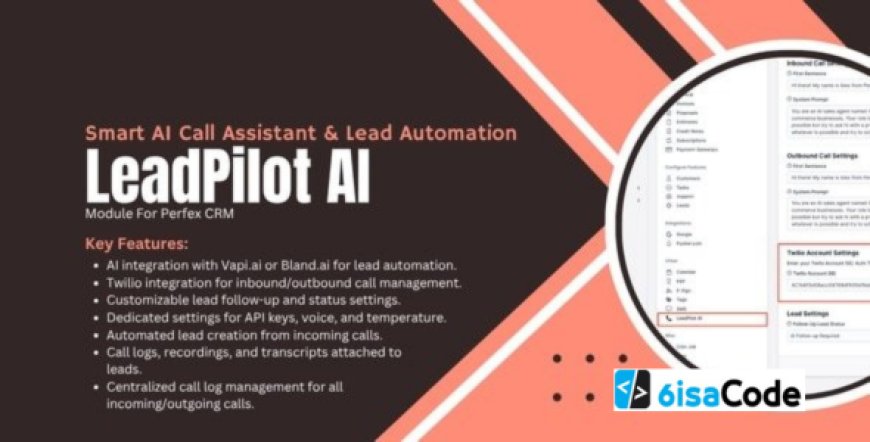 LeadPilot v1.3.3 – Smart AI Call Assistant & Voice Lead Automation for Perfex CRM