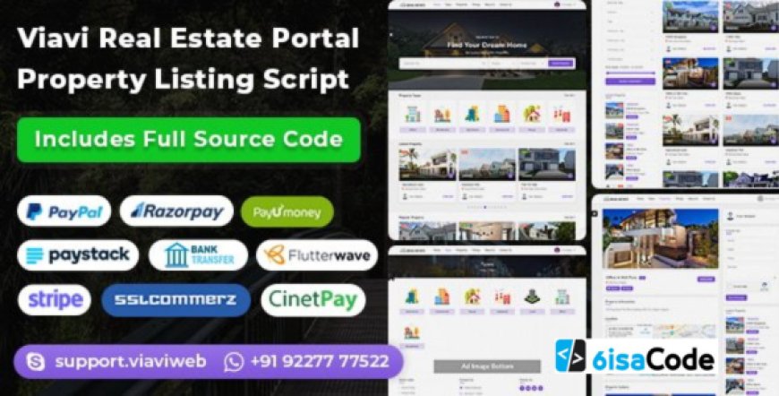 Viavi Real Estate Portal v1.1 – Laravel Property Listing Script