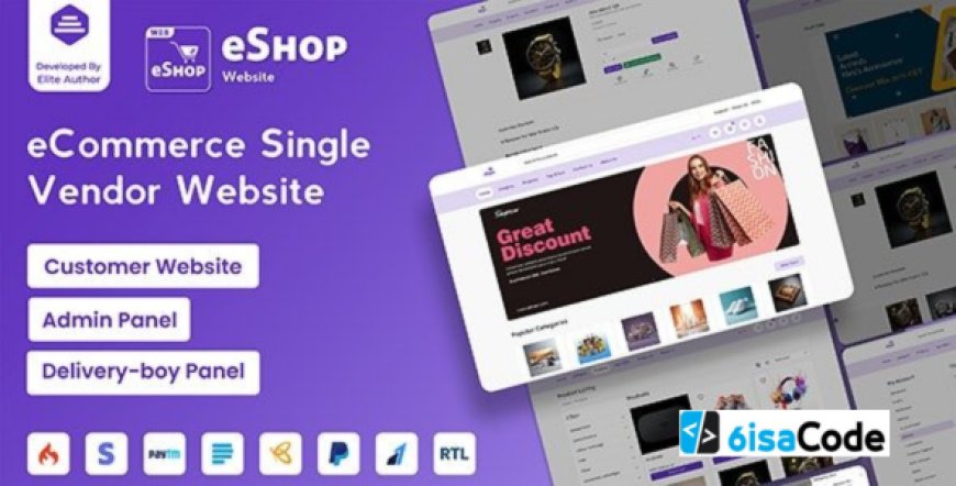 eShop Web v4.4.4 – eCommerce Single Vendor Website – nulled