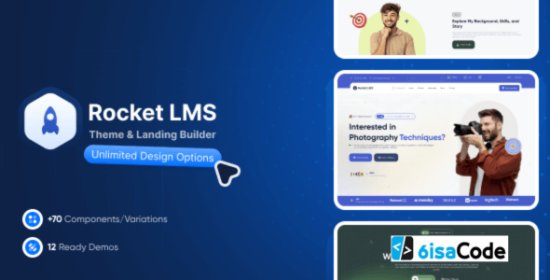 Rocket LMS Theme and Landing Page Builder v2.0.1 – Create Custom LMS Themes & Landing Pages