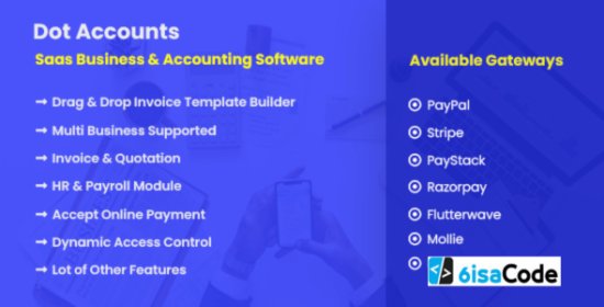 Dot Accounts v2.8 – SaaS Business & Multi Accounting Software with Subscription Model