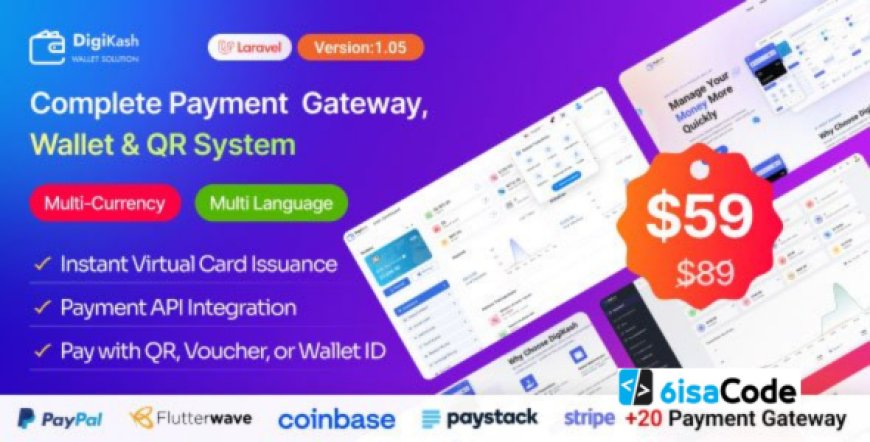 DigiKash v1.0 – Complete Payment Gateway, Wallet & QR System – nulled