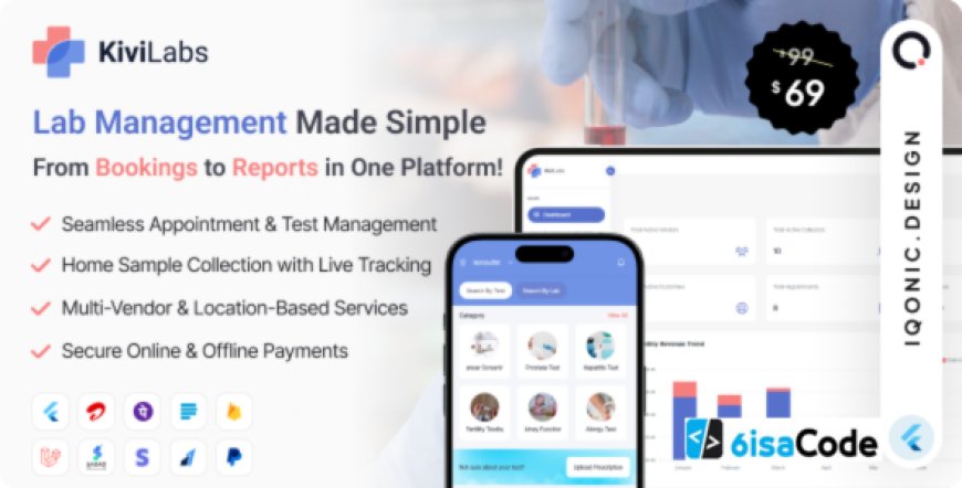KiviLabs v1.0.1 – All-in-One Lab Management & Test Booking Solution with Multi-Vendor Support – Nulled