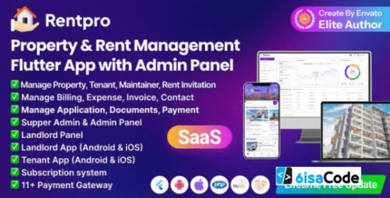 RentPro v1.0 – Property & Rent Management Software with Laravel + Flutter