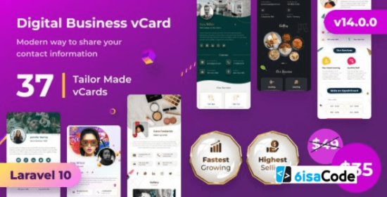 vCard SaaS v14.2.0 – Best Laravel Digital Business Card Builder & NFC Card Platform