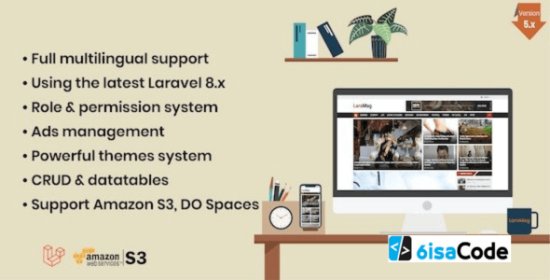 LaraMag Laravel News Magazine Multilingual System v7.5.9 – Powerful Multilingual News & Magazine Platform