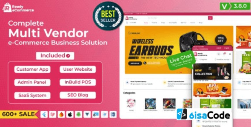 Ready eCommerce v4.0 – Complete Multi Vendor eCommerce Mobile App, Website & POS