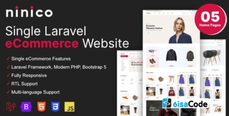 Ninico Laravel eCommerce Shop v1.7.9 – Minimal & Powerful Script