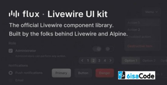 Livewire Flux PRO v2.5.1 – Powerful World-Class UI Components for Laravel Livewire