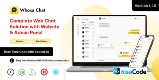 Whoxa Chat v1.1.1 – Best Chat Script – Web Whatsapp Clone