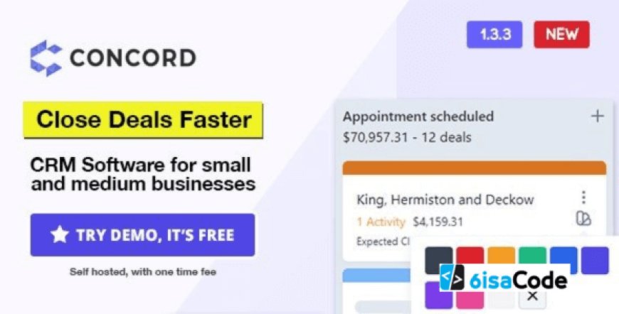 Concord Deals Management CRM – Powerful Sales & Lead Management Solution Concord v1.7.0