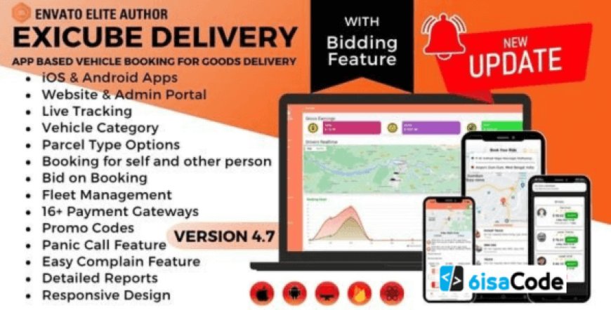 Exicube Delivery App v4.7.1 – Powerful On-Demand Booking & Delivery System