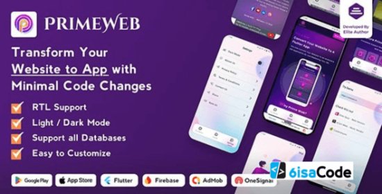 Prime Web Flutter App v2.0.3 – Convert Your Website to Android & iOS App Easily