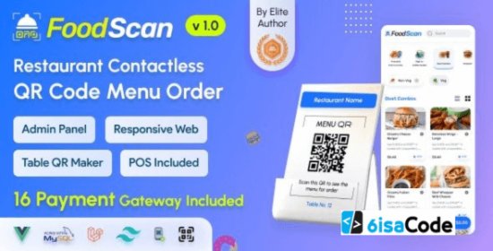 FoodScan QR Menu Maker – Powerful Contactless Restaurant Ordering System & POS v2.6