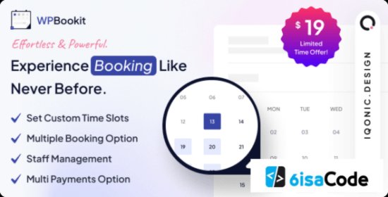 WPBookit Appointment Booking WordPress Plugin v1.6.18 – Free Download