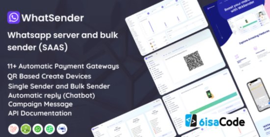 WhatSender v5.0 – Powerful WhatsApp Server and Bulk Sender (SAAS)