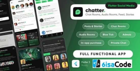 Chatter Social App Script 2025 – Ultimate Flutter + Laravel Social Media System