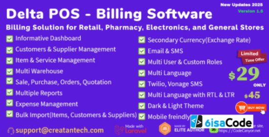 Delta Invoicing System – Delta v2.6: Complete Invoicing, POS, Billing & Inventory Management System with GST & CRM