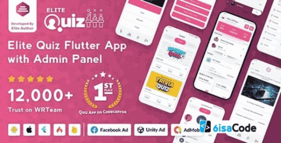 Quiz App Script – Elite Quiz v2.3.7 – Trivia Quiz – Quiz Game – Flutter Full App + Admin Panel