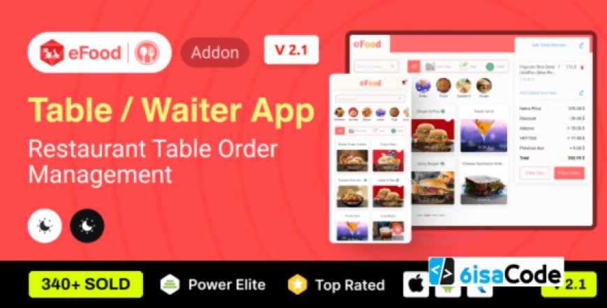 eFood Table Waiter App v2.2 – Smart Dine-in Order & Management Solution