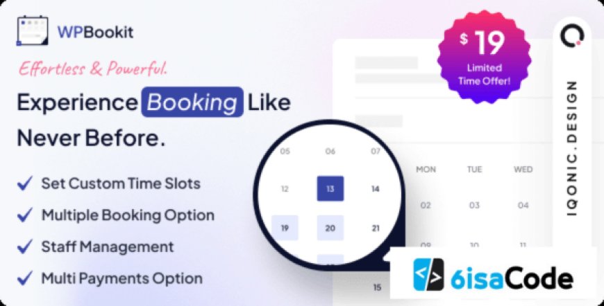 WPBookit Appointment Booking WordPress Plugin v1.6.18 – Free Download