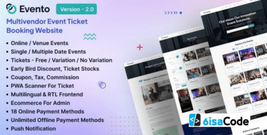 Best Multivendor Event Ticket Booking Website – Evento v4.0