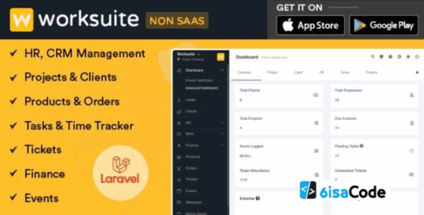 HR CRM Project Management Script – WORKSUITE v5.5.20 (Best All-in-One Business Suite)