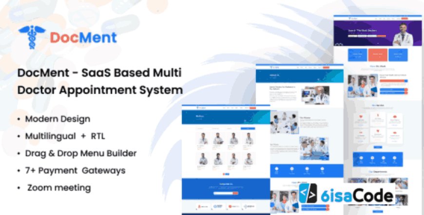 SaaS Based Doctor Appointment System – DocMent v4.0.1 Powerful Multi Doctor Platform